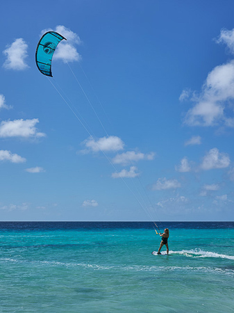 Learning kitesurfing